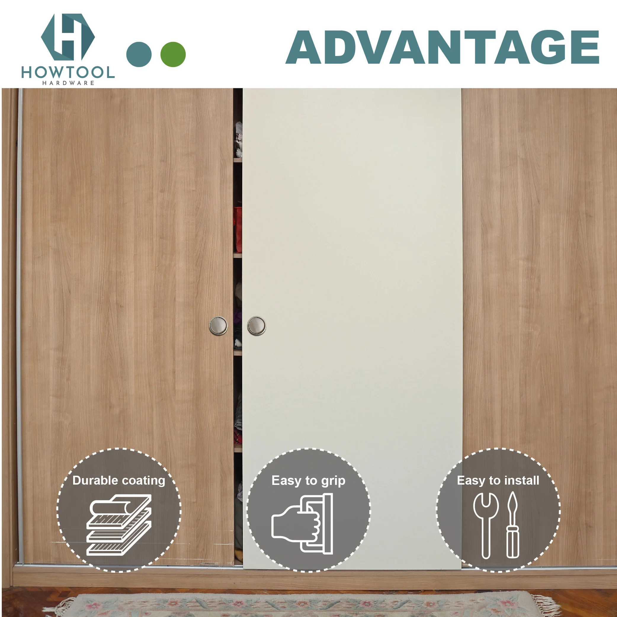 Ручка для раздвижных дверей шкафов и т. Д. изготовлена из штампованной стали