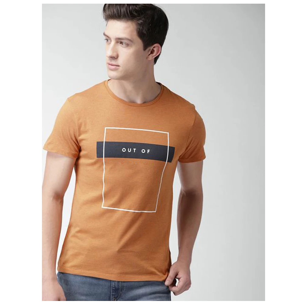 Оптовая продажа высококачественных мужских футболок с круглым вырезом и принтом на заказ