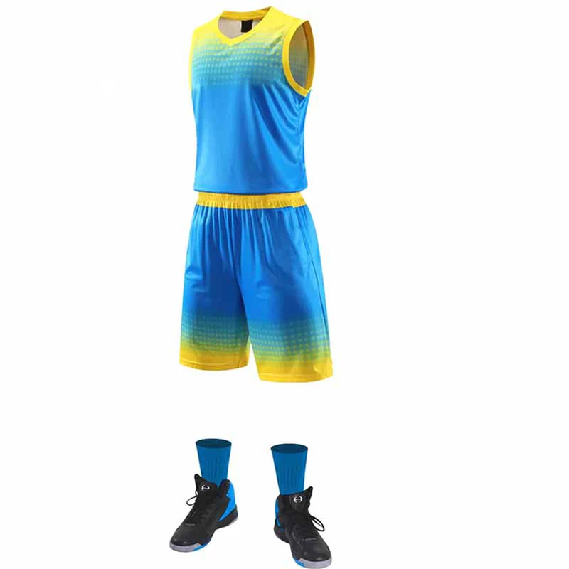 Men Basketball Uniform Set High Quality Best Selling Cheap Price Sublimation Printing Basketball Uniform Youth Sizes Custom