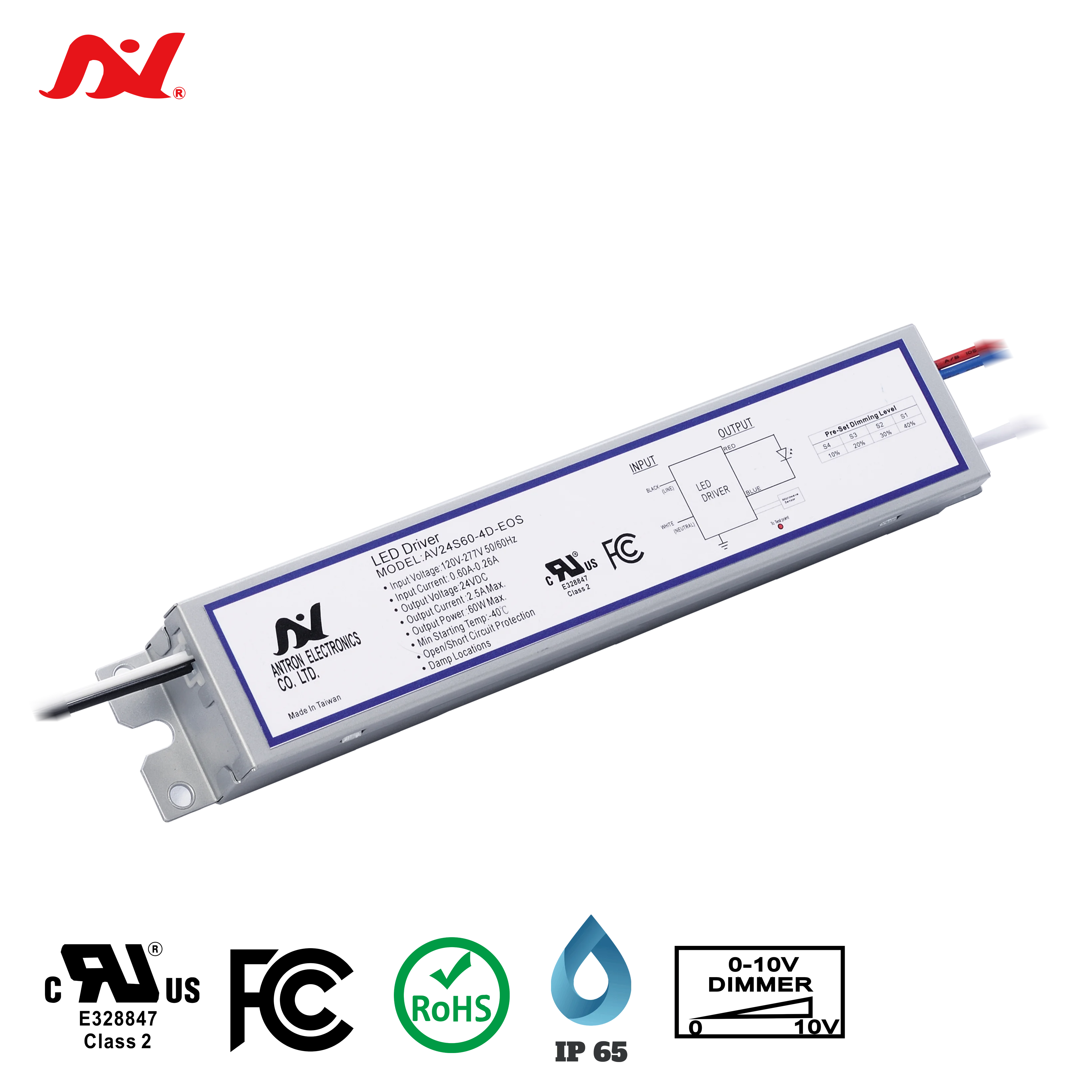 High Tech 60W Motion Sensor LED Driver Time Adjust