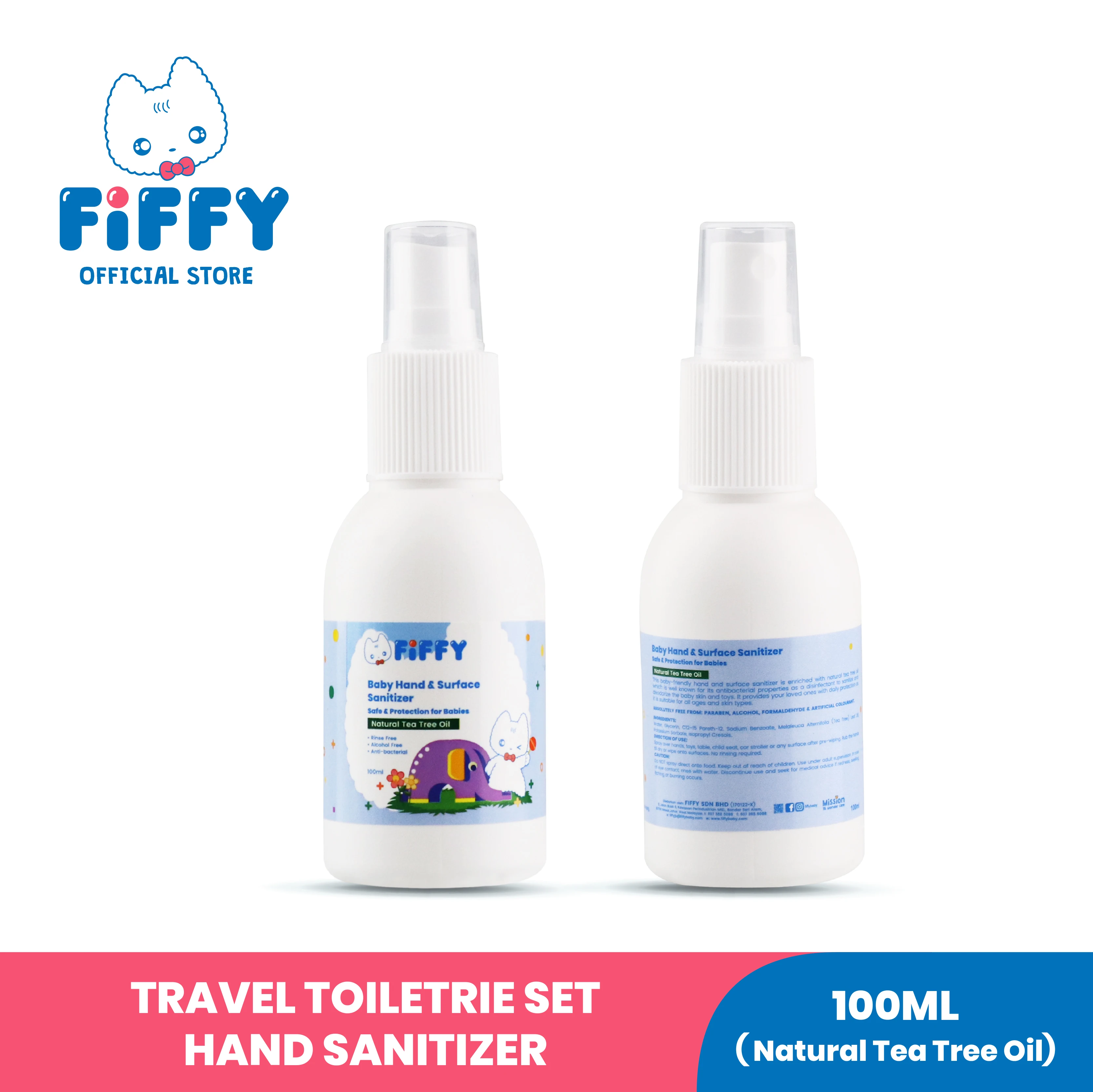 FIFFY Baby Shampoo Head to Toe Bath, Body Lotion & Hand Sanitizer Toiletries Set Baby Gift Set