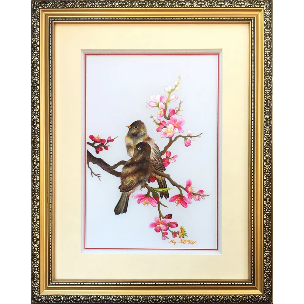 Настенное украшение по хорошей цене, картины с вышивкой счастливого животного