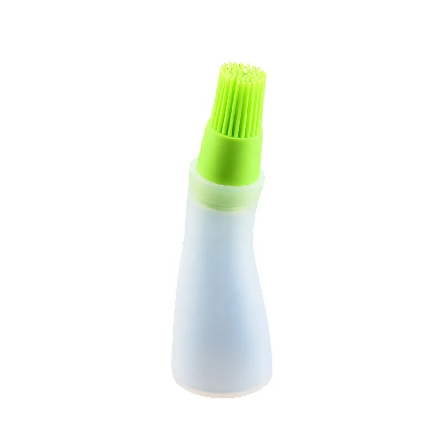 Baking Oil Brush Silicone Oil Bottle with Barbecue Brush Sauce Butter Brush Kitchen Cooking Accessory