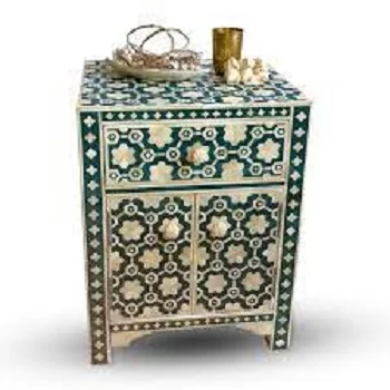 100% High Quality Bone Inlay Cabinet With Drawers Pink Color For Living Room Bone Inlay Cabinet for Kitchen Bedroom