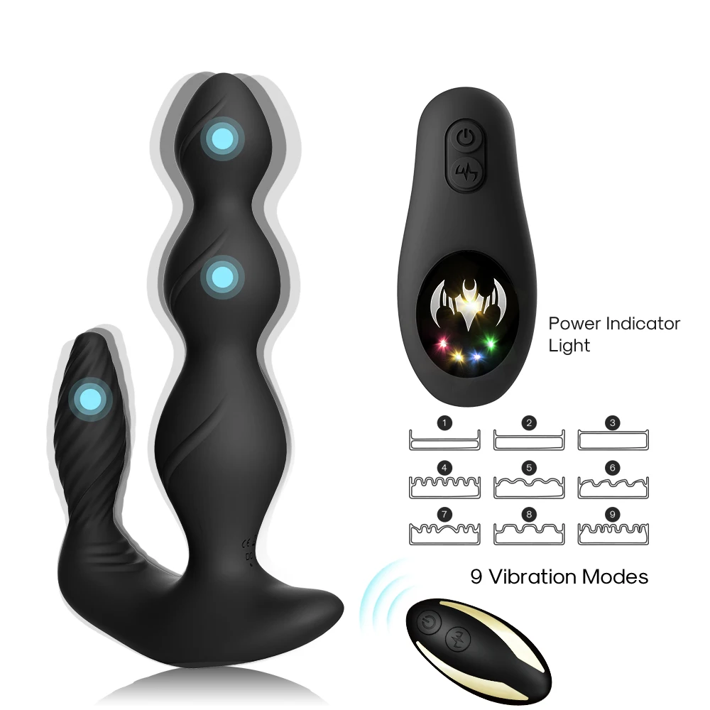 Wireless Remote Control Best Home Gay Anal Toys Plug Prostate Massager Vibrate Masturbator Sex Tool for Couple