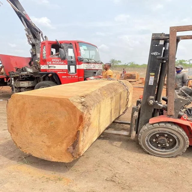Moabi Or African Pearwood Square and Round Logs