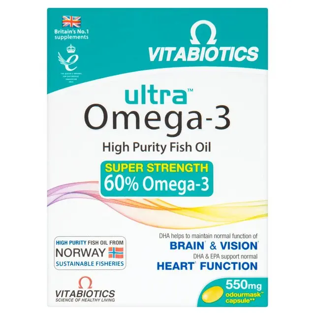 Капсулы с высокой мощностью ULTRA OMEGA-3, 60 капсул