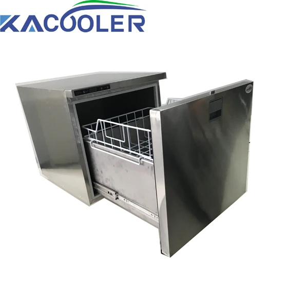 Offroad Fridge Boat Kitchen Refrigerator Car Truck Bus Caravan DC Cool Box Stainless Steel Portable Mini Solar Drawer Fridge