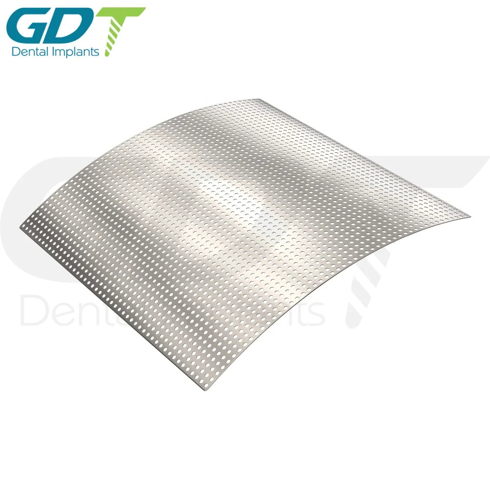 GBR Titanium Mesh Membrane Barrier, Hole - 0.6mm Surgical Tool Dental Implant, Israel Made
