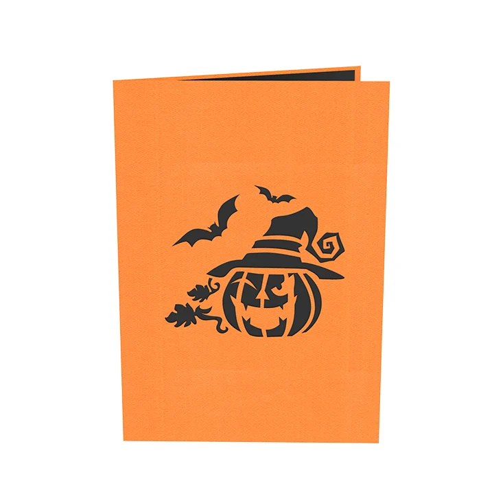 
Happy Halloween Pumpkin Handmade Laser Cut 3D Greeting Pop Up Card Craft Wholesale Vietnam 