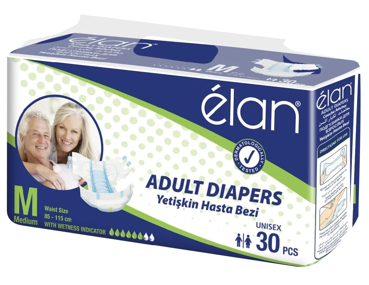 
ELAN ADULT DIAPERS M/L 