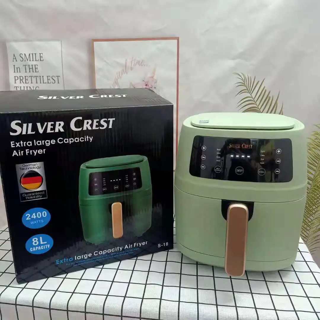 2022 Largest Capacity Silver Crest Air Fryer 8L Electric Deep Digital Smart Air Fryer Oven