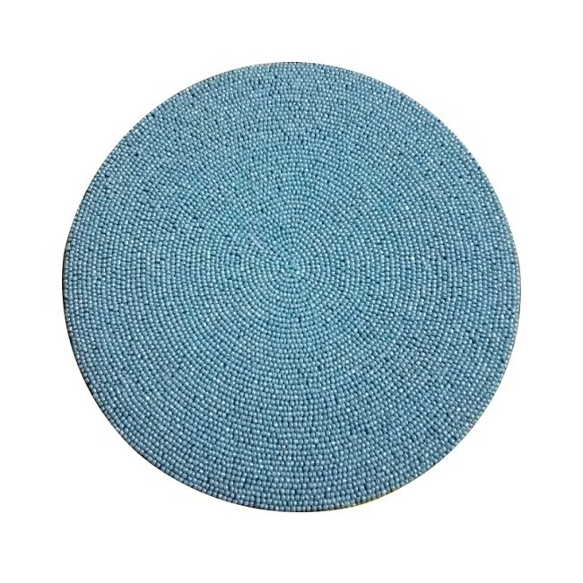 Handmade Kitchen Dining Table Decoration beaded Round Placemats