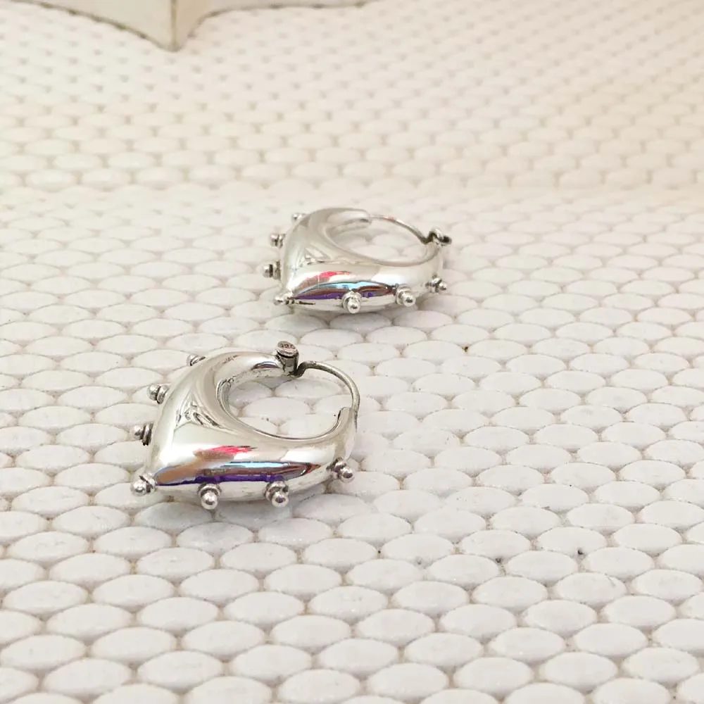 925 Silver Plain Earrings Women Fashion 925 Sterling Silver Earrings Wholesale 925 Sterling Indian silver Jewelry Studs Earrings