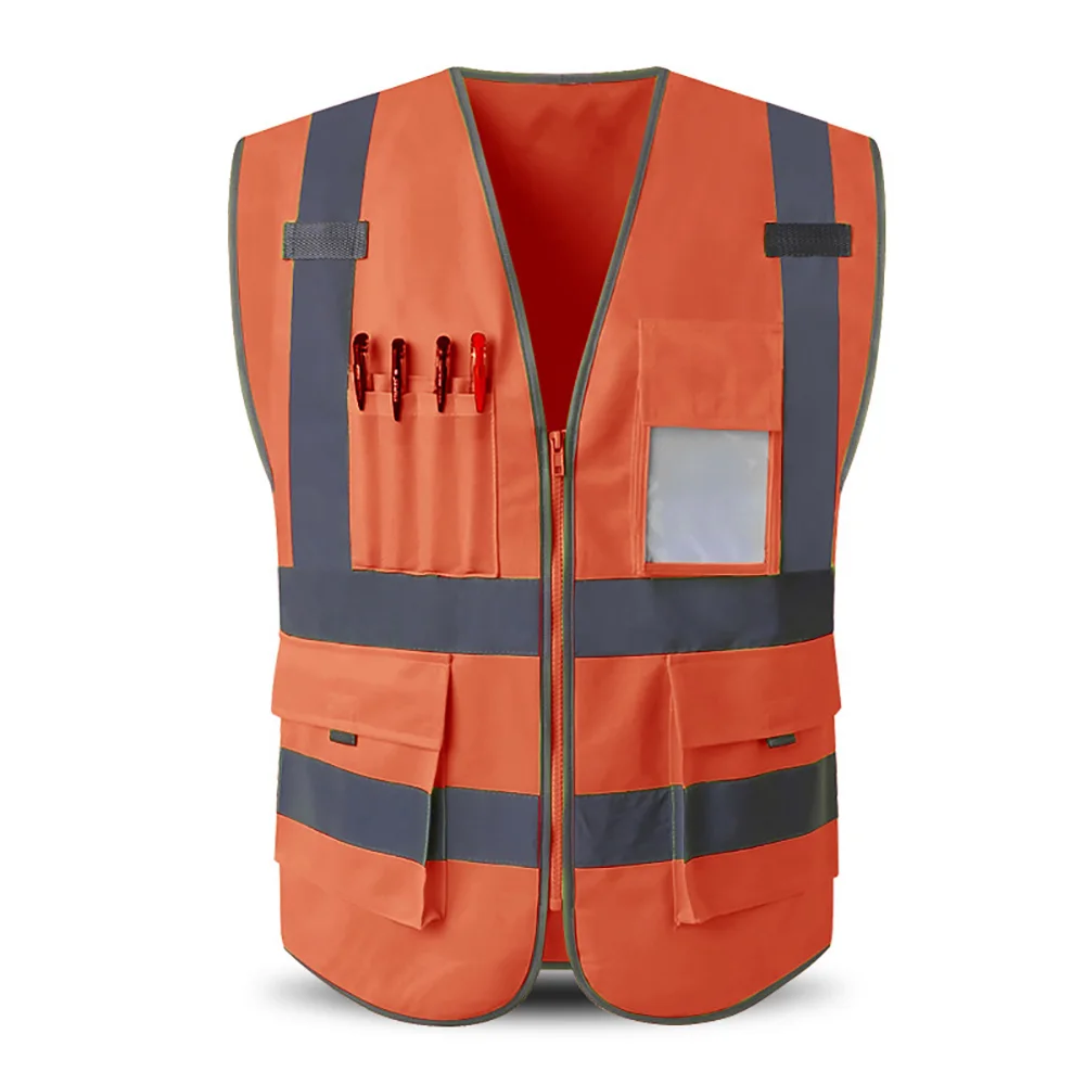 Fabric For Safety Vest /hi viz high visibility reflective safety vest with pocket