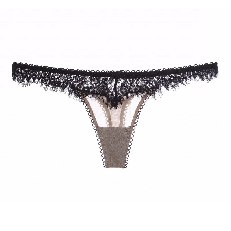 Dropshipping Love T back New Lace Sexy Panties Women Tulle Cotton Crotch T Pants Comfortable Low Waist Thongs