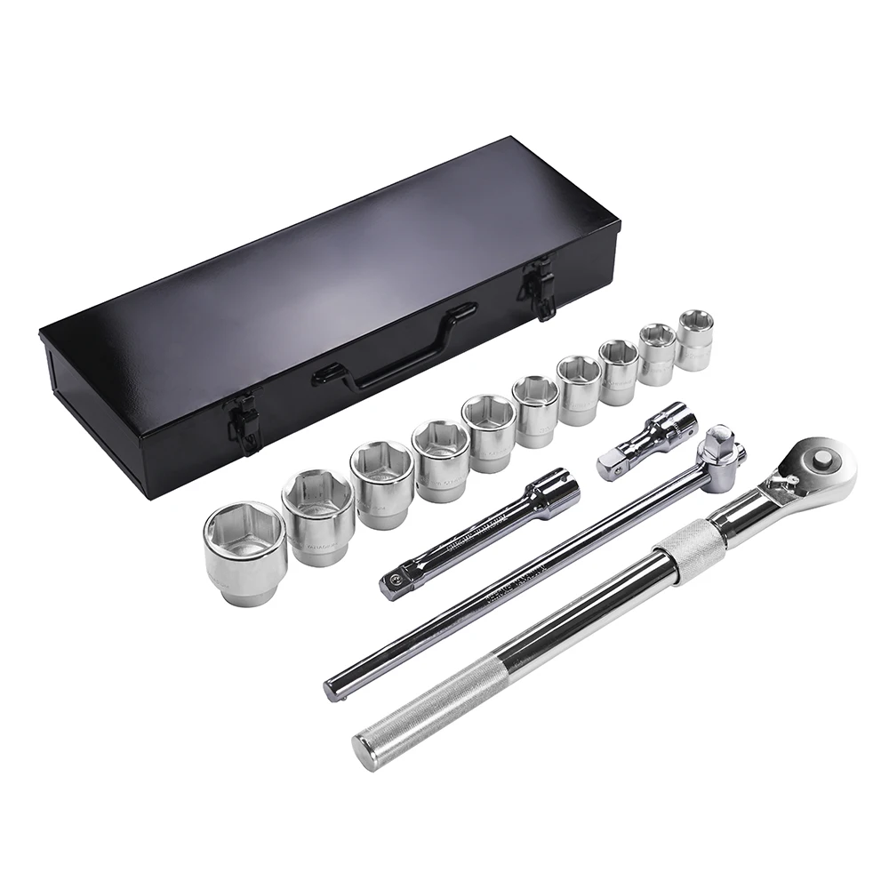 Набор прочных торцевых ключей с храповым механизмом, 3/4 дюйма, 15 шт.