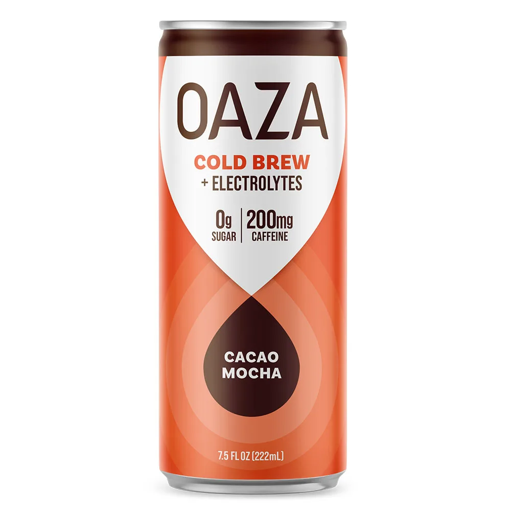 OAZA High Performance Cold Brew Hydrate Your Coffee Ready to Drink Cacao Mocha 8 Fl Oz Pack of 12