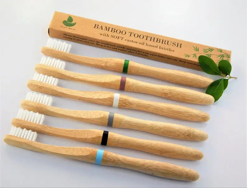 Eco friendly Tooth brush  100% Biodegradable Natural Bamboo Wood Handle Hotel Bamboo Tooth brush
