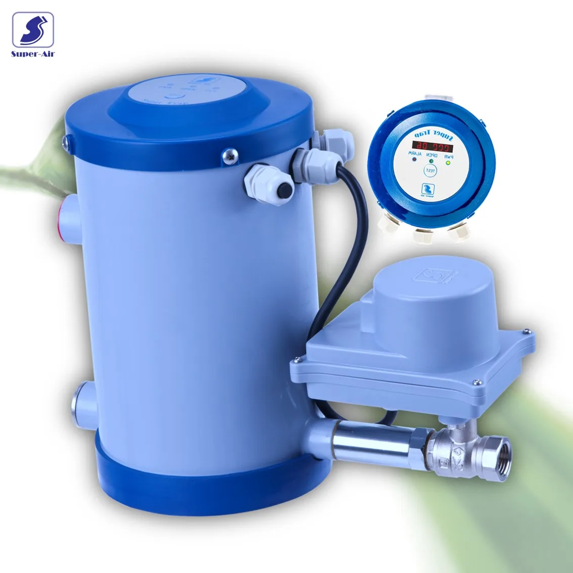 Motorized Ball Valve Type ZERO AIR LOSS Auto Condensate Drain with Counter for Air Compressor System