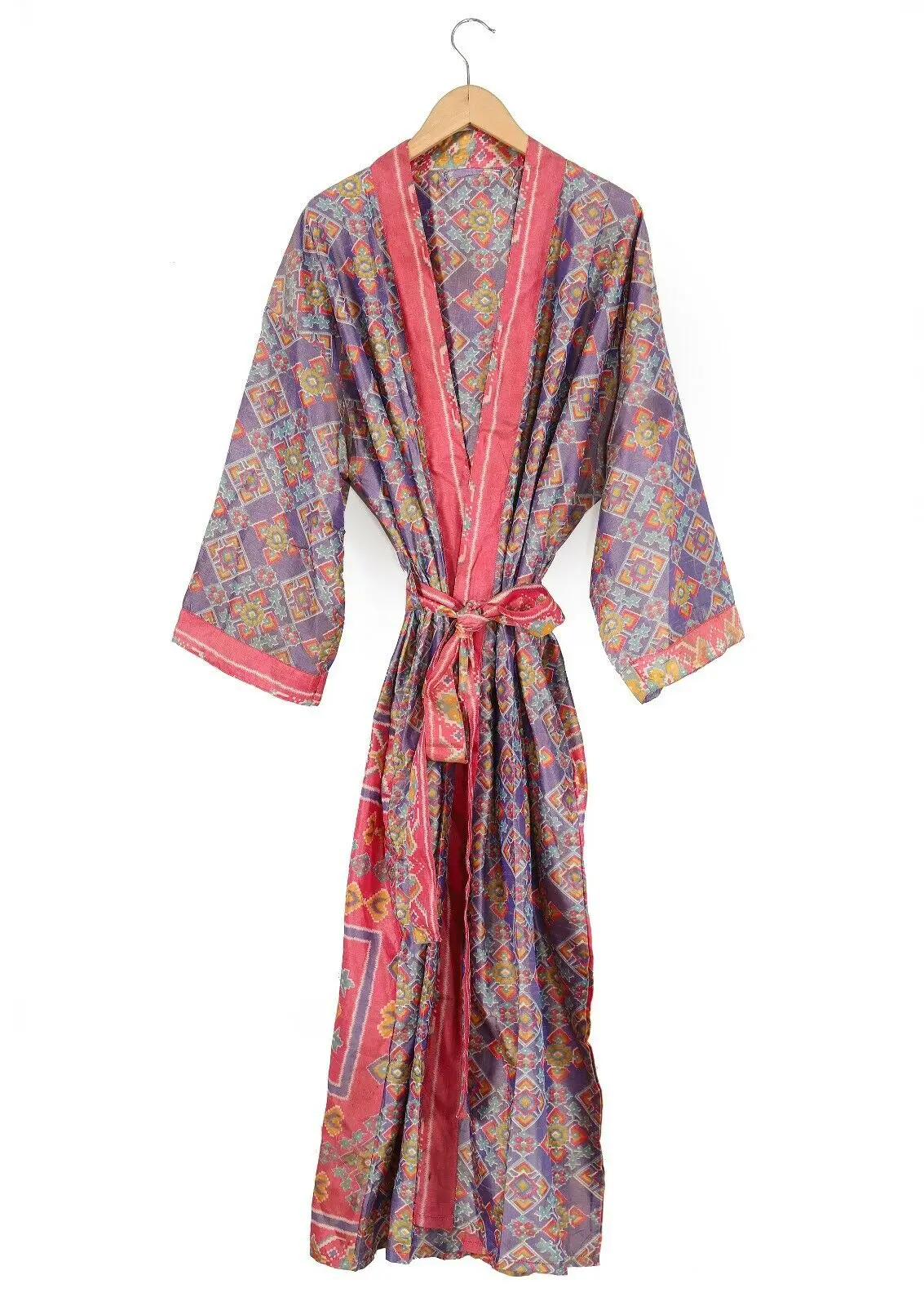 Manufacturer and Wholesaler of silk kimono bath robe Beach Kimono Dressing Gown Cardigan Floral robe Butterfly Dress