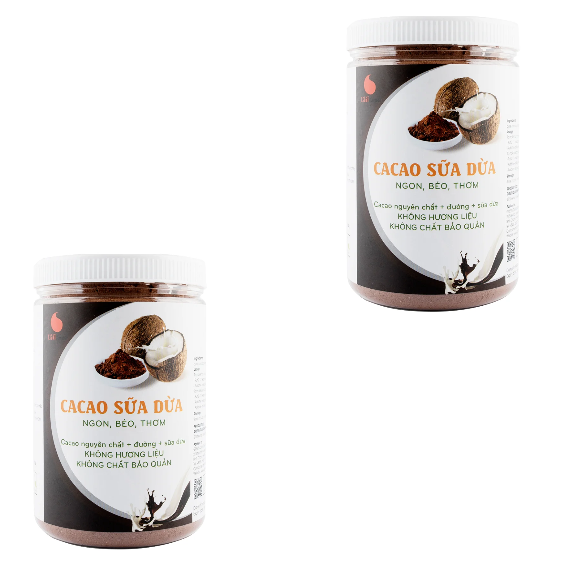 
Vietnam CACAO Coconut Jar 550g Best Raw Cocoa Powder Ingredient Best Importers 