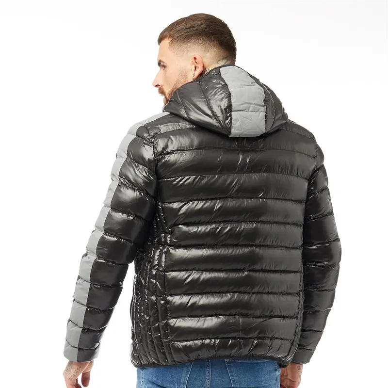 Reflective puffer jacket men winter 2021 Excellent quality super bright shining style bubble jacket / puffer jacket for unisex