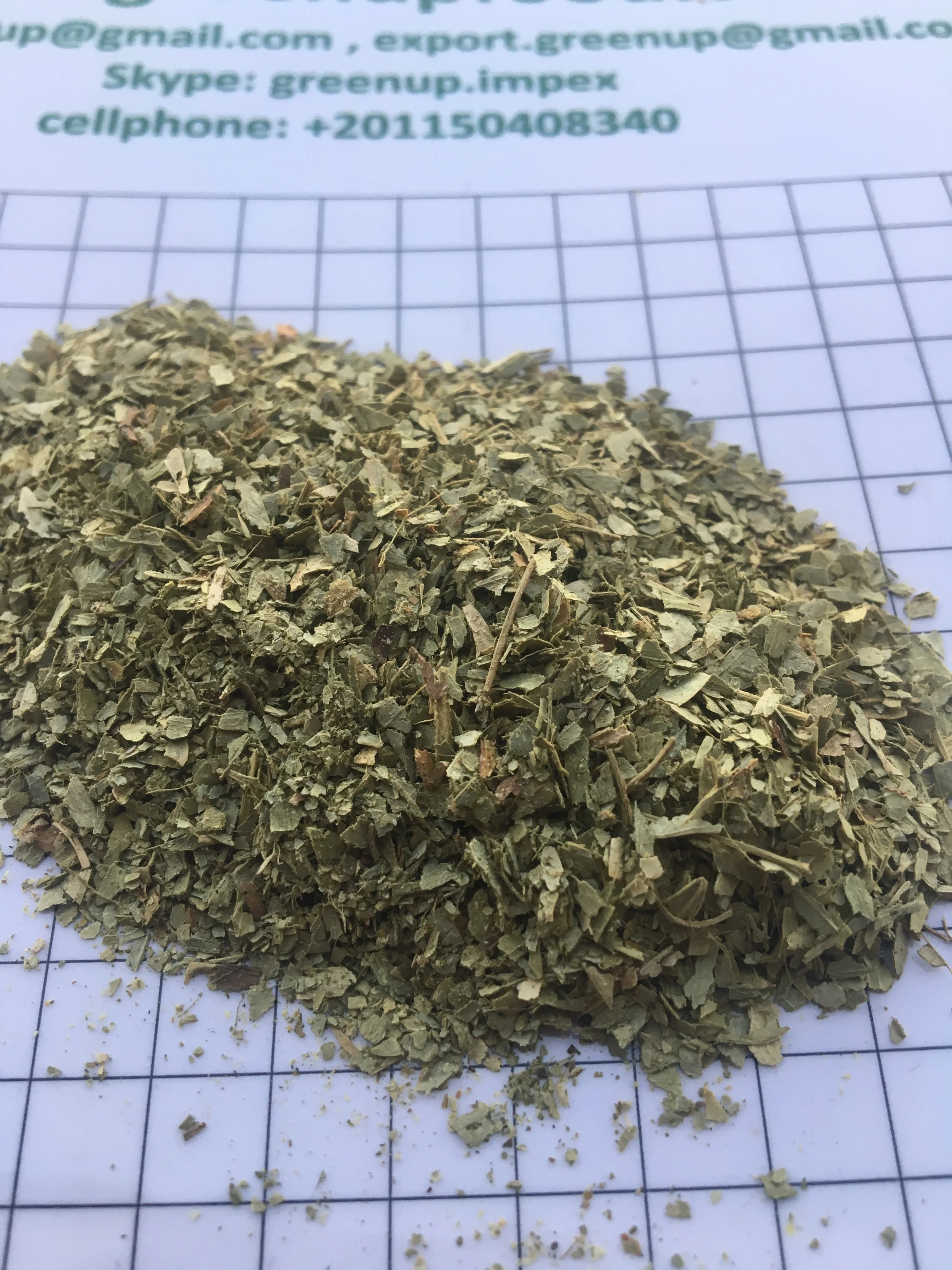 Senna whole leaves and crushed leaves green color no admixture no dark leaves no impurities fresh crop Cassia lanceolata