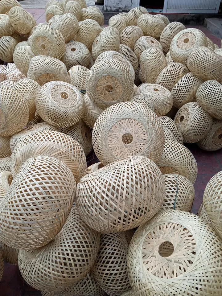 Hot Selling Home Deco Rattan Plug in Light Bamboo Ceiling Lights Customized Size With High Quality +84947900124