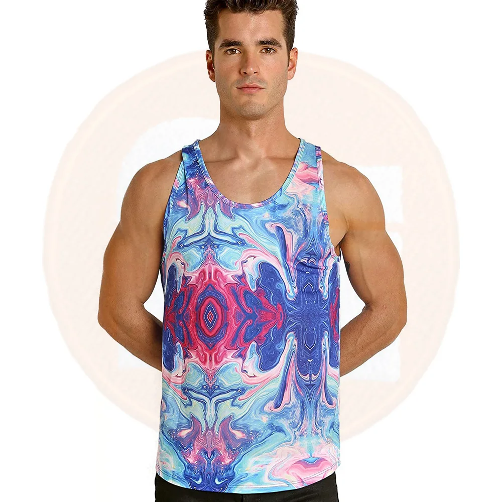 
High Quality Custom Design Tank Top Men Wholesale Summer Sport Running Gym Custom Tank Top Men 