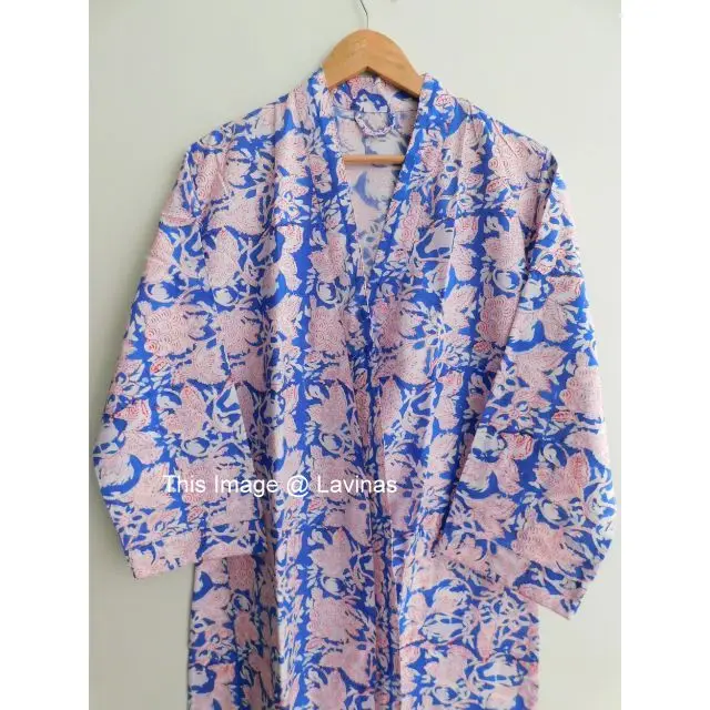 Hippie boho beach kimono pure cotton spring women nightgown kimono robes jacket long plus size western style women kimono dress