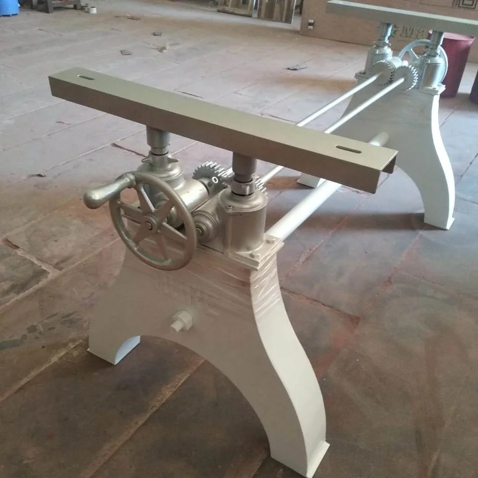 White Hure Crank Table Base, Industrial crank table base