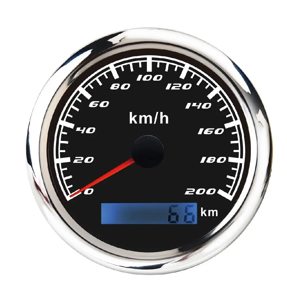 Спидометр PROSPORT SWM series водонепроницаемый GPS-датчик из нержавеющей стали 316 85 мм 12 В 24 С противотуманной светодиодной подсветкой