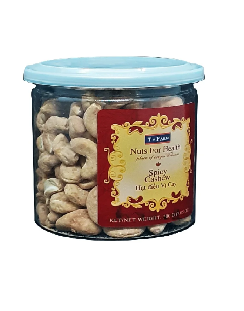 Premium QualityCOMMON Baked Dried Cultivation Type T-FARM JAR 200GR SPICY CASHEW From Vietnam Factory