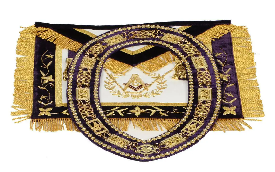 Масонский Большой Домик мастер каменщик фартук 100% овечья кожа с цепочным воротником