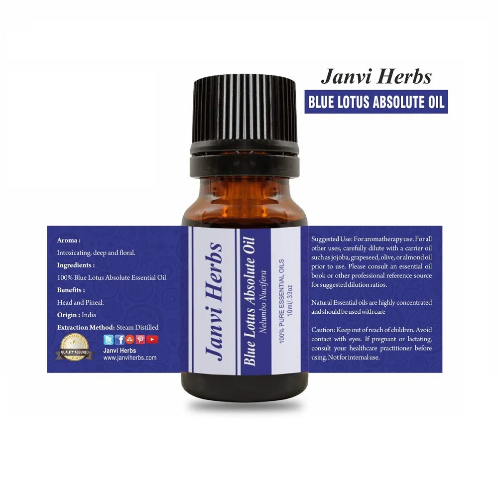 Best Grade Blue lotus absolute oil at bulk price from India