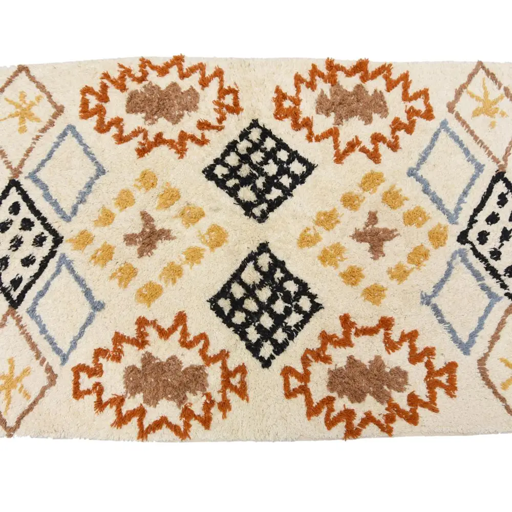 luxury hand knotted cotton woven tufted texture rug carpet