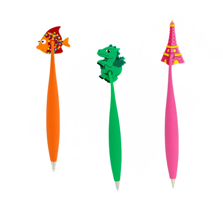 Туристический сувенир подарки на заказ новинка Детская Милая резиновая Магнитная шариковая ручка Вибрирующая магнитная холодильник