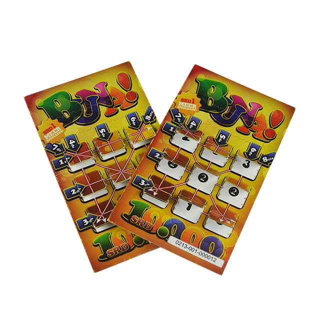 Bingo Cards Manufacture Lottery Scratch Tickets Bingo  Hot Sales  Cards Printing With Custom Design