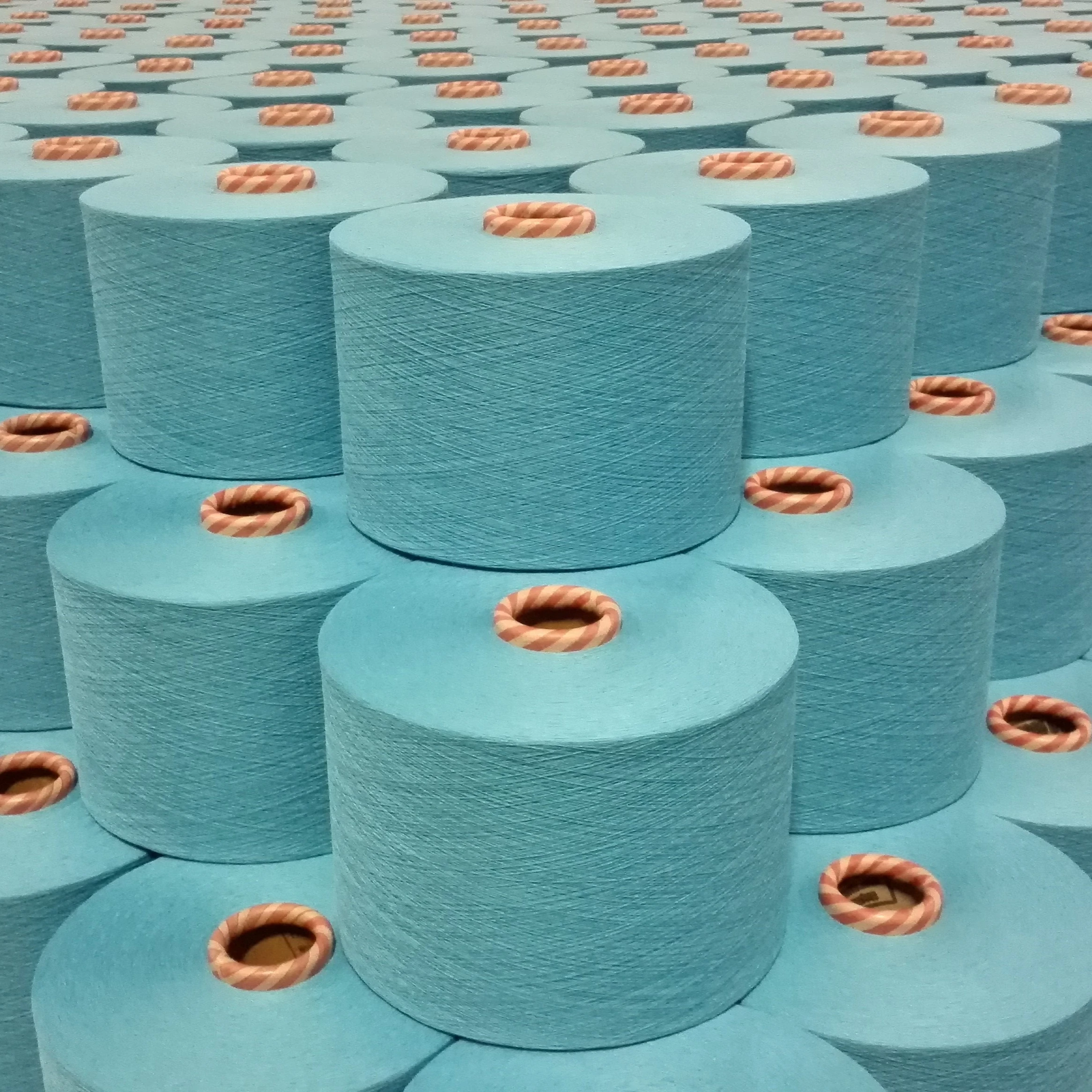 GLOBAL RECYCLED STANDARD GRS Certified Recycled Yarn for Circular Knitting Recycled Cotton / Polyester