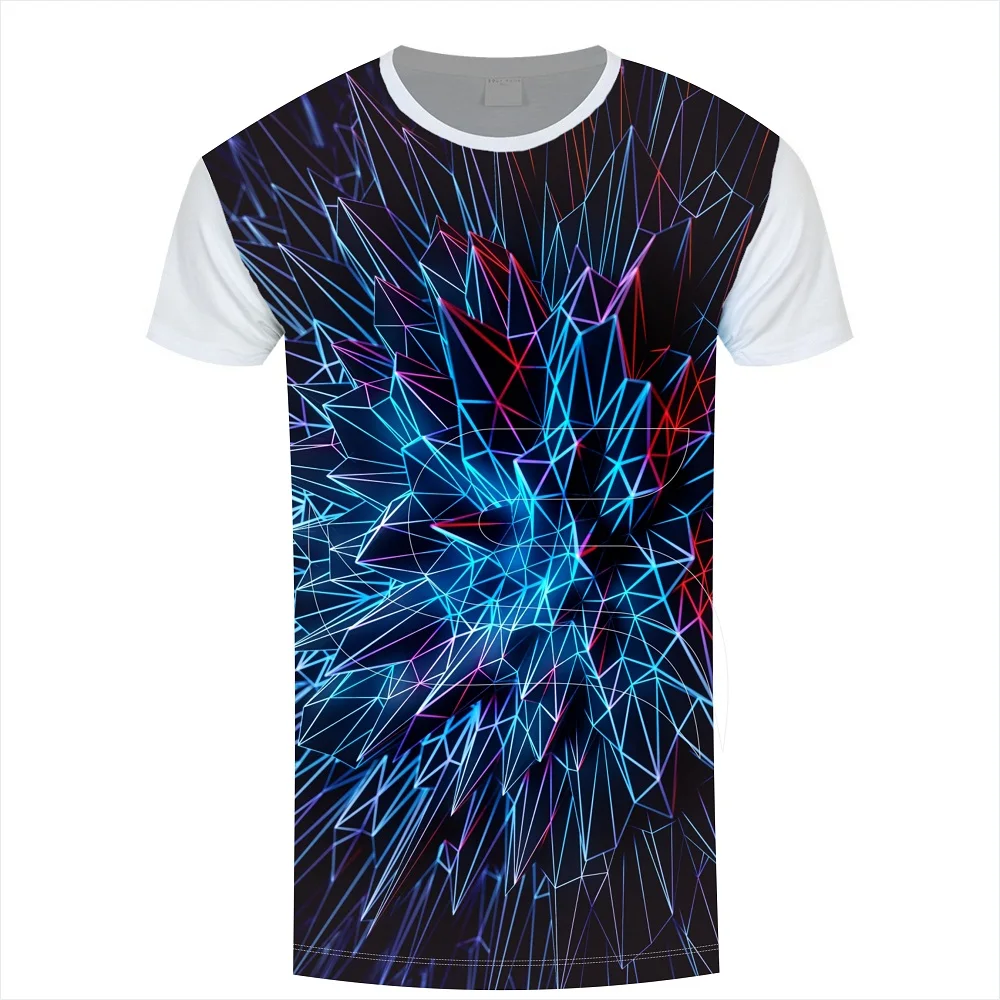 Wholesale T-Shirt 3D 100% Polyester Full Color Sublimation Sport T-shirts Custom Logo Sport Shirts Tops Sports Men