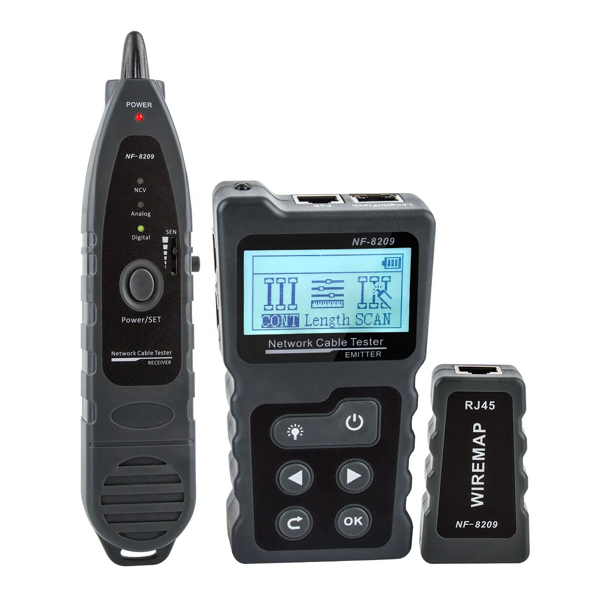 Wholesale Noyafa NF-8209 Network Cat5 Cat6 Cable Tester with AC Filter Analog PoE Mode