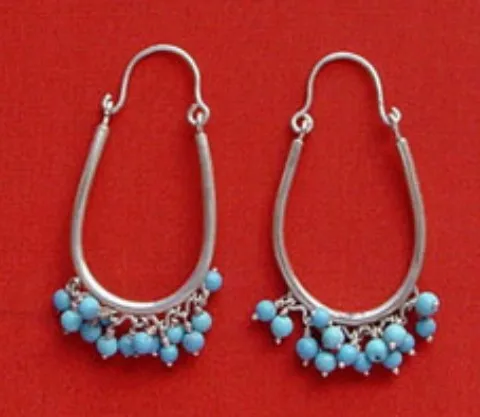 Silver charm Earring