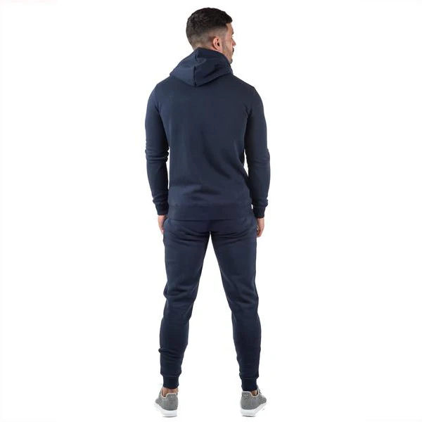 Мужской флисовый спортивный костюм на молнии темно-синий Повседневный Спортивный из 2 предметов зиму 2021