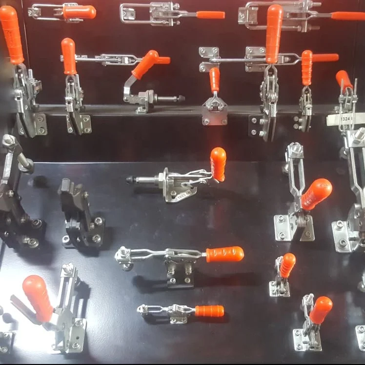 Antislip Red Horizontal Heavy Duty Quick-Release Hand Tool Toggle Latch Clamp with Hold Holding Capacity Machine Wood Work