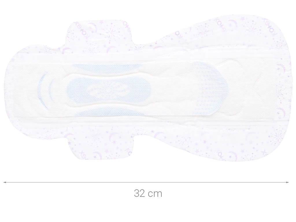 Napkin diaper for night dry with wing