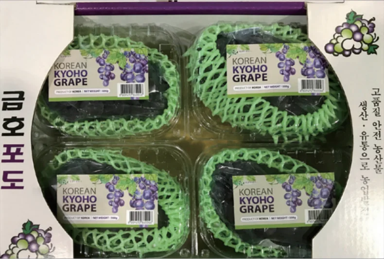  Свежий натуральный зеленый виноград Muscat с большим количеством витаминов выращиваемых в Корее провинция Гённам