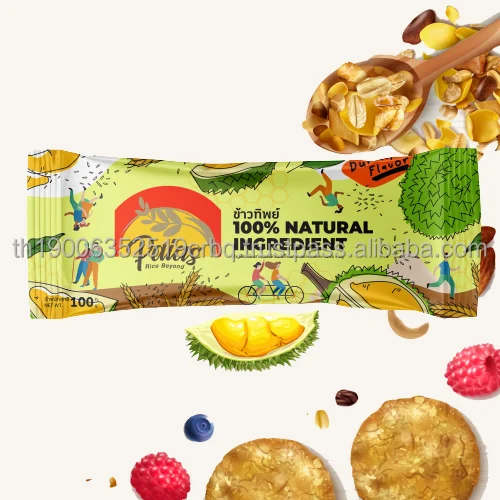 Delicious Snack food Stir Rice Porridge Grain Snacks Durian Flavor Mixed Fruits and Vegetables Healthy Yummy Thailand
