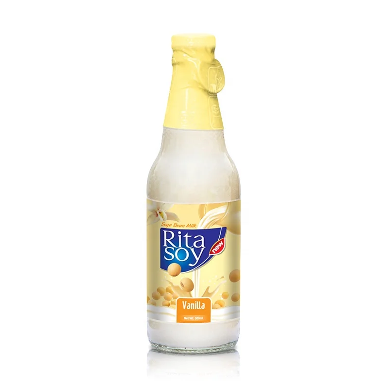 Best Quality Good Taste Nutrient Dense Drink Supplier 300ml Glass Bottle Soy Milk superfood RITA Vietnam