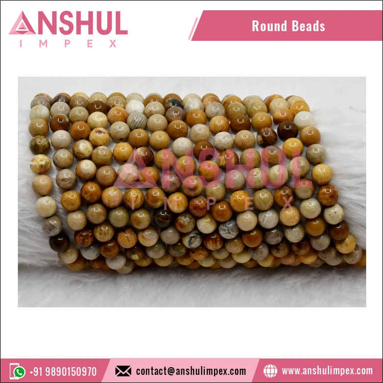 Loose Gemstone Bulk Selling Multiple Usage Natural Pure Coral 8mm Round Beads